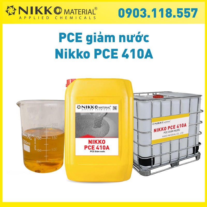 NIKKO 410A - Phụ gia giảm nước polycarbonxylate (PCE) hiệu suất cao.