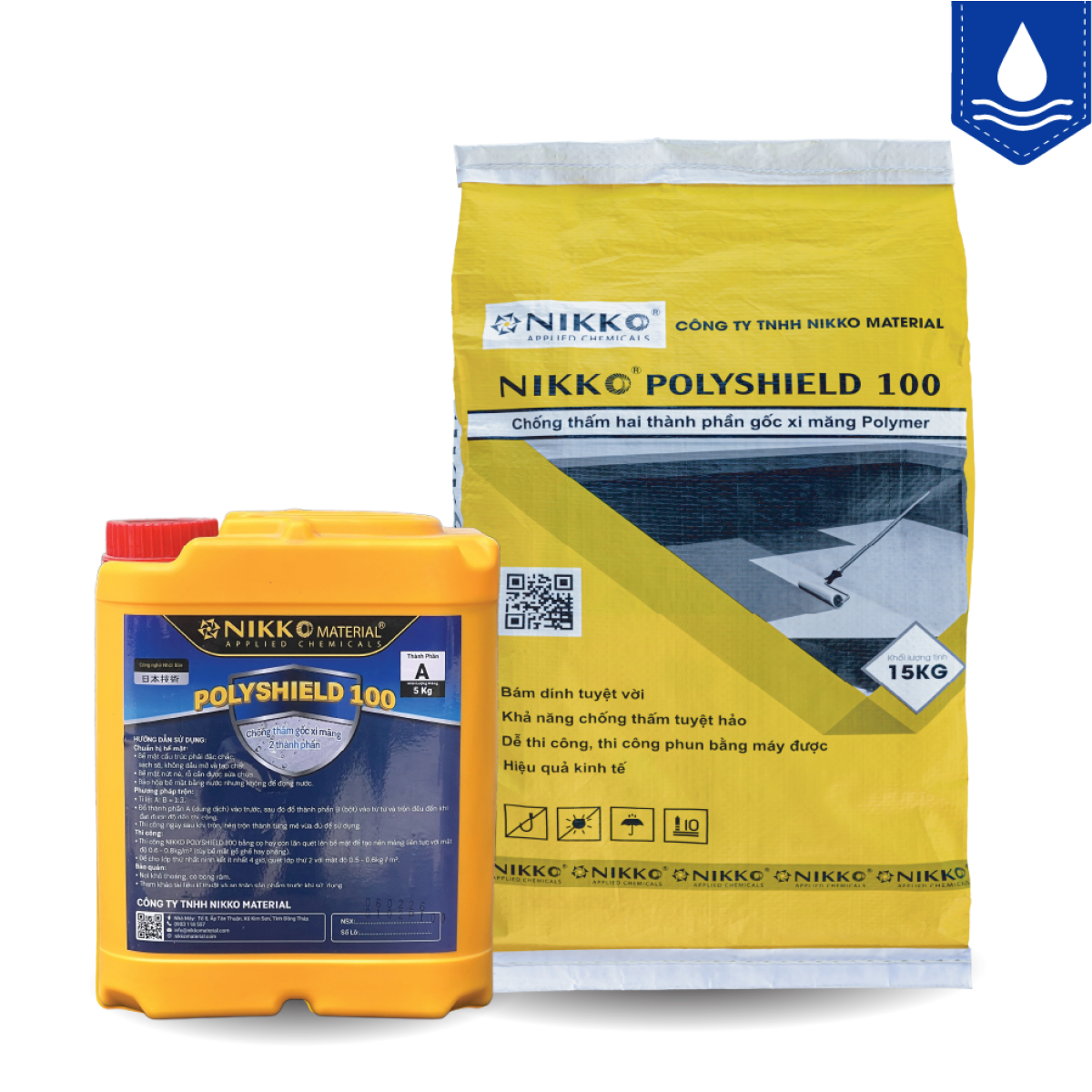 NIKKO POLYSHIELD 100 - Chống thấm 2 thành phần gốc xi măng