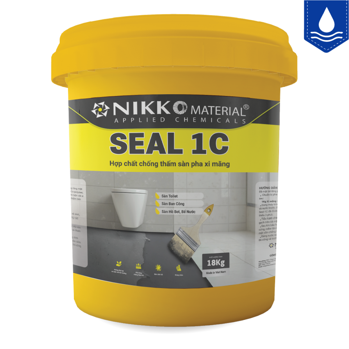 NIKKO SEAL 1C - Chống thấm sàn pha xi măng